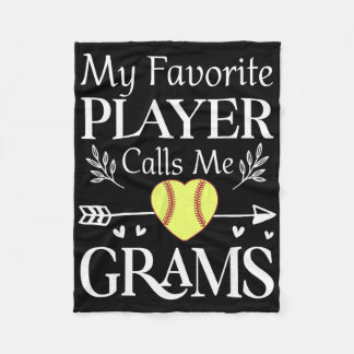 My Favorite Player Calls Me Grams Softll Heart  Fleece Blanket