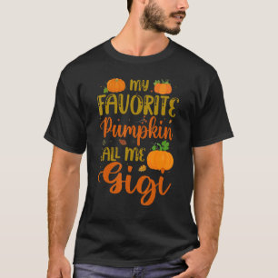 My Favorite Pumpkin Call Me Gigi Pumpkin Spice Fal T-Shirt