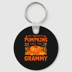 My Favorite Pumpkins Call Me Grammy Thanksgiving  Key Ring