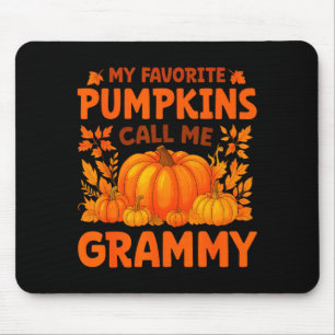 My Favorite Pumpkins Call Me Grammy Thanksgiving  Mouse Mat
