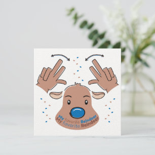 My Favorite Reindeer in Sign Language Invitation