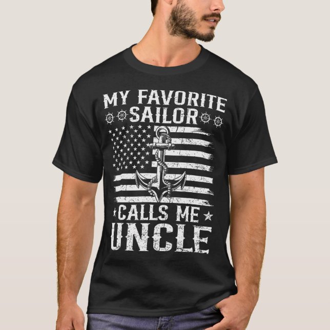 My Favorite Sailor Calls Me Uncle Family Matching  T-Shirt (Front)