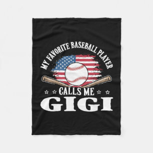 My Favorite Sell Player Calls Me Gigi Usa Flag Fleece Blanket