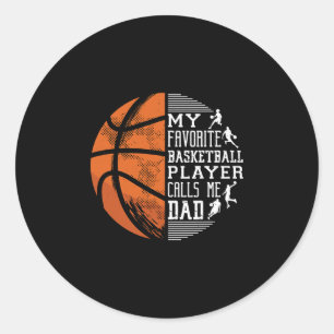 My Favorite Sketll Player Calls Me Dad Sketll Dad Classic Round Sticker