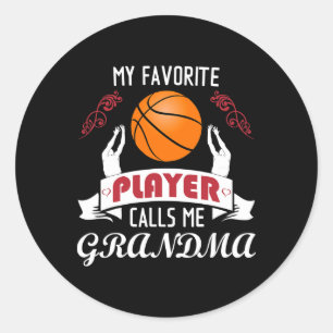 My Favorite Sketll Player Calls Me Grandma Classic Round Sticker