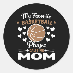 My Favorite Sketll Player Calls Me Mom Classic Round Sticker