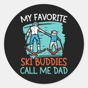 My Favorite Skier Call Me Daddy Classic Round Sticker