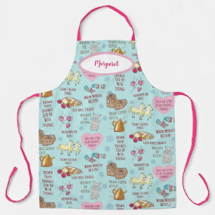 My Favorite Things Cute Retro Pastel Christmas Apron