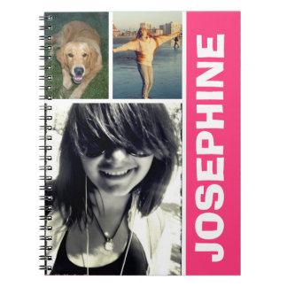 My favorite things hot pink photo collage journal