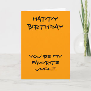 My favorite uncle birthday cards