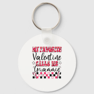 My Favorite Valentine Calls Me Grammie Valentines Key Ring