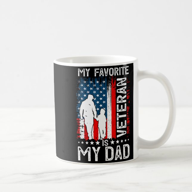 My Favorite Veteran Is My Dad Father Thank You Vet Coffee Mug (Right)