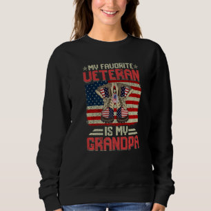 My Favorite Veteran Is My Grandpa Combat Boots Ame Sweatshirt