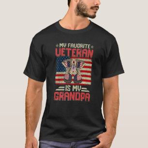 My Favorite Veteran Is My Grandpa Combat Boots Ame T-Shirt
