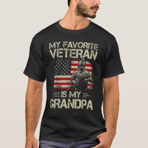 My Favorite Veteran Is My Grandpa Combat Boots Ame T-Shirt