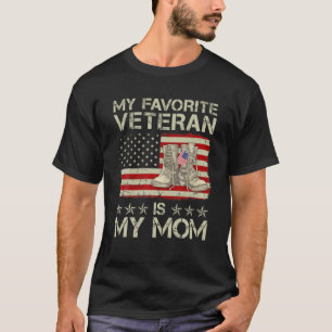My Favorite Veteran Is My Mom Combat Boots America T-Shirt