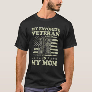 My Favorite Veteran Is My Mom US Flag Veterans Day T-Shirt
