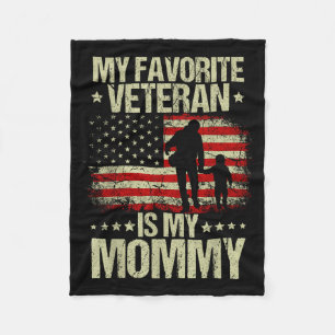 My Favorite Veteran Is Mymommy American Flag Veter Fleece Blanket