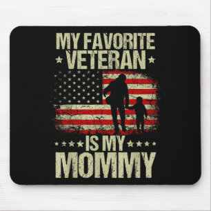 My Favorite Veteran Is Mymommy American Flag Veter Mouse Mat