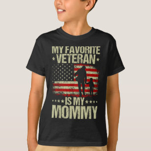 My Favorite Veteran Is Mymommy American Flag Veter T-Shirt