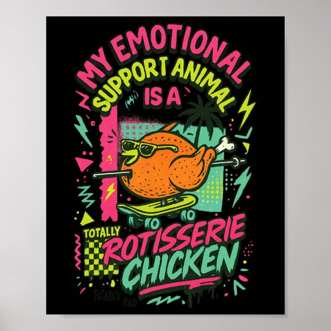 My Favourite Animal Is A Chicken Funny Cute  Poster (Front)