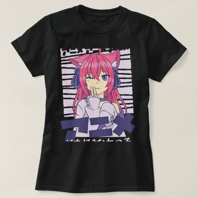 My Favourite Anime Girl Japanese Film Anime T-Shirt (Design Front)