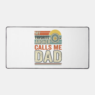 My Favourite Archer Calls Me Dad Vintage Design_1 Desk Mat