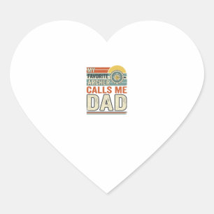 My Favourite Archer Calls Me Dad Vintage Design_1 Heart Sticker