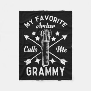 My Favourite Archer Calls Me Grammy Bow Hunting Ar Fleece Blanket
