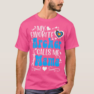 My Favourite Archer Calls Me Mama Archery Nana Gra T-Shirt