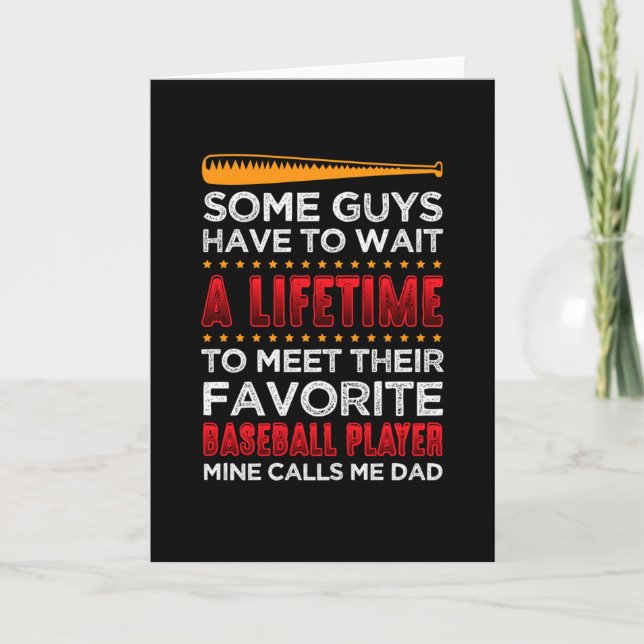 My Favourite Baseball Player Calls Me Dad Card (Front)
