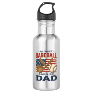 My Favourite Baseball Player Calls Me Dad Vintage  532 Ml Water Bottle