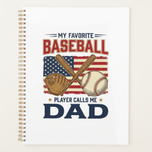 My Favourite Baseball Player Calls Me Dad Vintage Planner