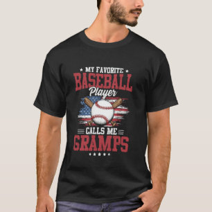 My Favourite Baseball Player Calls Me Gramps USA F T-Shirt