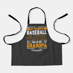 My Favourite Baseball Player Calls Me Grandpa Apron