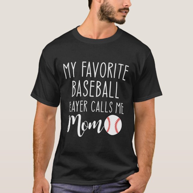 My Favourite Baseball Player Calls Me Mum For Chri T-Shirt (Front)