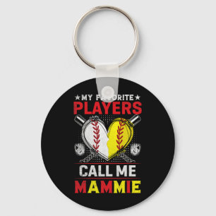 My Favourite Baseball Softball Players Call Me Mam Key Ring