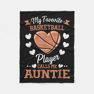 My Favourite Basketball Player Calls Me Auntie Fleece Blanket