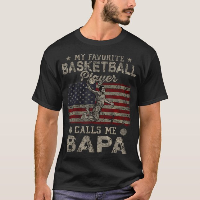My Favourite Basketball Player Calls Me Bapa Usa F T-Shirt (Front)