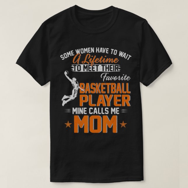 My Favourite Basketball Player Calls Me Mum Gift F T-Shirt (Design Front)