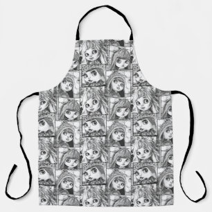 My favourite black and white patchwork dolls  apron