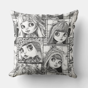 My favourite black and white patchwork dolls cushion