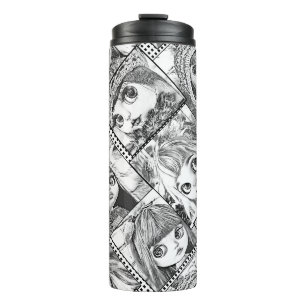 My favourite black and white patchwork dolls thermal tumbler