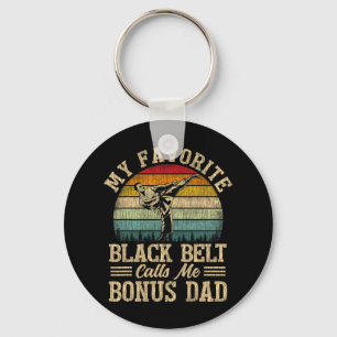 My Favourite Black Belt Calls Me Bonus Dad Father' Key Ring