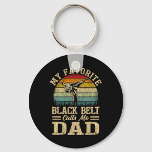 My Favourite Black Belt Calls Me Dad Father's Day Key Ring