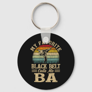My Favourite Black Belt Calls Me Father's Day Key Ring