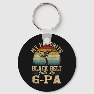 My Favourite Black Belt Calls Me G-pa Father's Day Key Ring