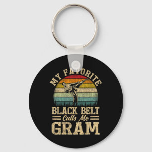 My Favourite Black Belt Calls Me Gram Mother's Day Key Ring
