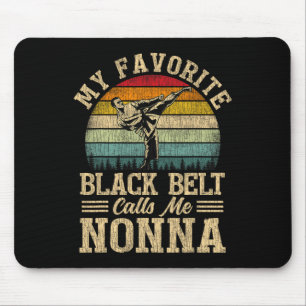 My Favourite Black Belt Calls Me Nonna Mother's Da Mouse Mat