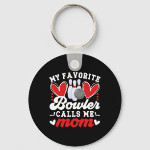 My Favourite Bowler Calls Me Mum Of A Bowler Mama  Key Ring